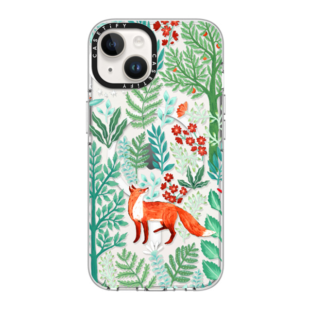 Papio Press x CASETiFY iPhone 14 ケース クリア クリア ケース MagSafe対応 Fox in the Woods