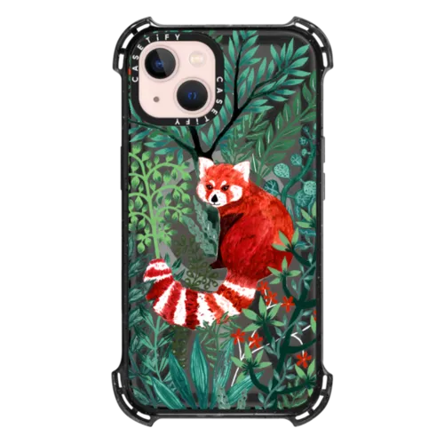 iPhone 13 - Red Panda Florals by Papio Press