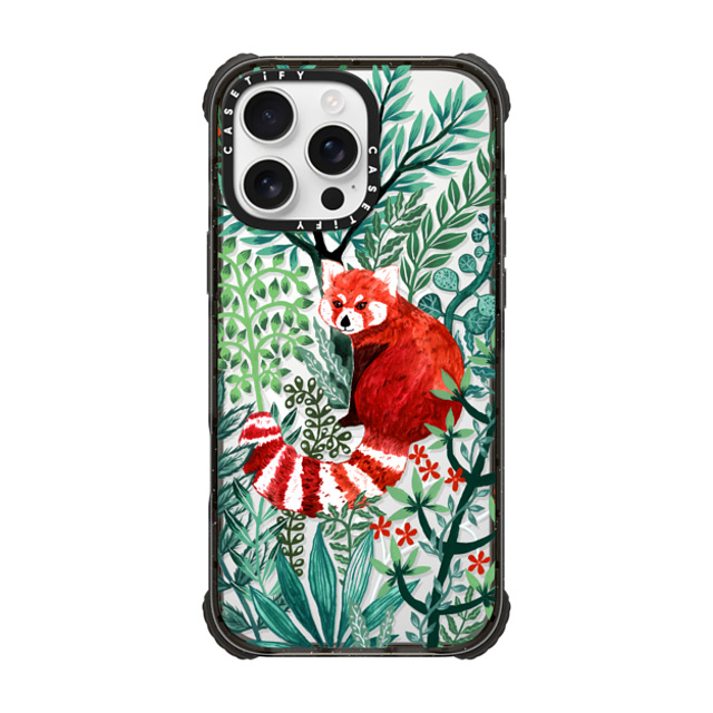 Papio Press x CASETiFY iPhone 16 Pro Max Case Animal,Nature Black ウルトラ インパクトケース MagSafe 対応 Red Panda Florals by Papio Press Mother's Day Papio Press x CASETiFY iPhone 16 Pro Max Case Animal,Nature Black ウルトラ インパクトケース MagSafe 対応 Red Panda Florals by Papio Press Mother's Day