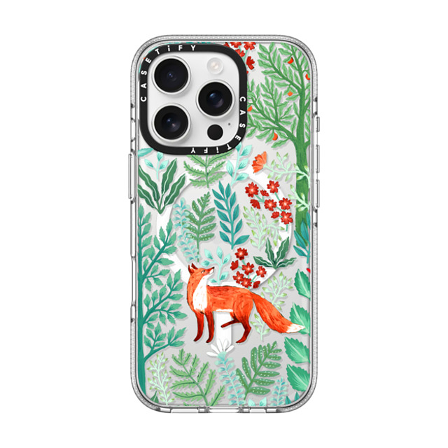 Papio Press x CASETiFY iPhone 16 Pro ケース クリア クリア ケース MagSafe対応 Fox in the Woods