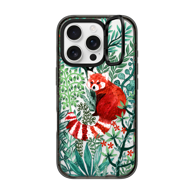Papio Press x CASETiFY iPhone 16 Pro Case Animal,Nature Black インパクトリングスタンドケース MagSafe対応 Red Panda Florals by Papio Press Mother's Day Papio Press x CASETiFY iPhone 16 Pro Case Animal,Nature Black インパクトリングスタンドケース MagSafe対応 Red Panda Florals by Papio Press Mother's Day