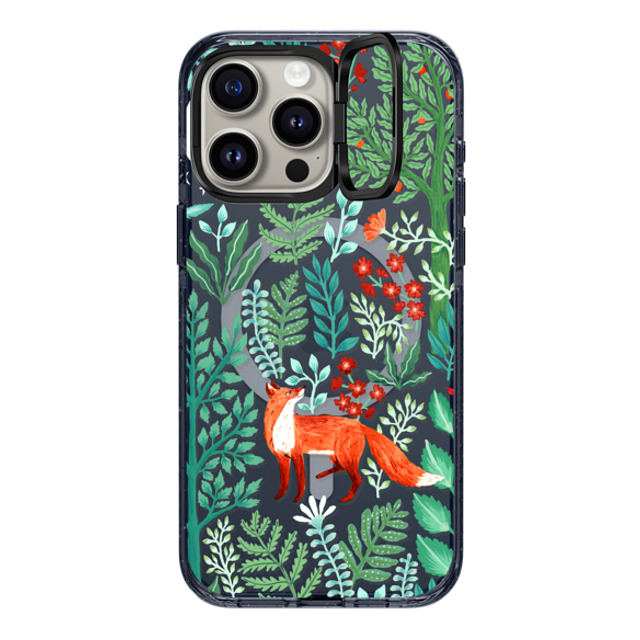 Papio Press x CASETiFY iPhone 15 Pro Max Case Animal,Nature Classic Blue インパクトリングスタンドケース MagSafe対応 Fox in the Woods Mother's Day Papio Press x CASETiFY iPhone 15 Pro Max Case Animal,Nature Classic Blue インパクトリングスタンドケース MagSafe対応 Fox in the Woods Mother's Day