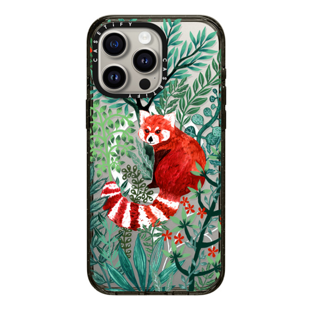 Papio Press x CASETiFY iPhone 15 Pro Max Case Animal,Nature Black Impact Case MagSafe Compatible Red Panda Florals by Papio Press Mother's Day Papio Press x CASETiFY iPhone 15 Pro Max Case Animal,Nature Black Impact Case MagSafe Compatible Red Panda Florals by Papio Press Mother's Day