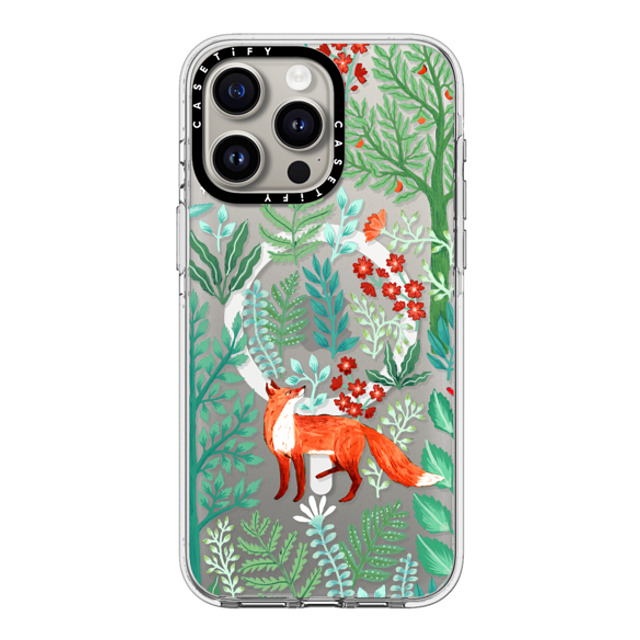 Papio Press x CASETiFY iPhone 15 Pro Max ケース クリア クリア ケース MagSafe対応 Fox in the Woods