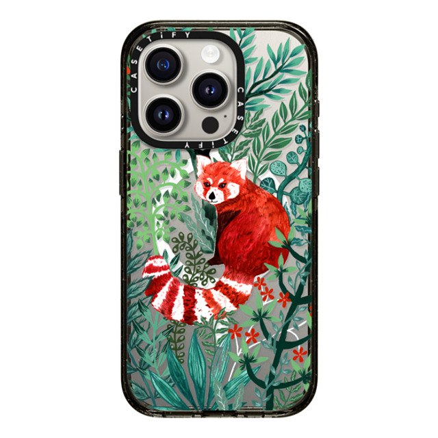 Papio Press x CASETiFY iPhone 15 Pro Case Animal,Nature Black Impact Case MagSafe Compatible Red Panda Florals by Papio Press Mother's Day Papio Press x CASETiFY iPhone 15 Pro Case Animal,Nature Black Impact Case MagSafe Compatible Red Panda Florals by Papio Press Mother's Day