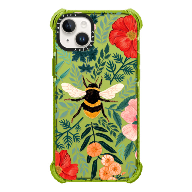 Papio Press x CASETiFY iPhone 14 Plus ケース Kiwi ウルトラインパクトケース Bee in the Flowers by Papio Press