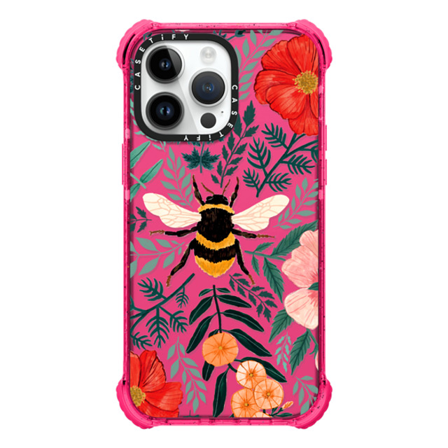 Papio Press x CASETiFY iPhone 14 Pro Max ケース Bubble Gum ウルトラインパクトケース Bee in the Flowers by Papio Press