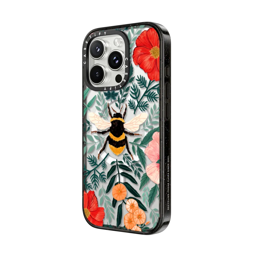 Impact iPhone 16 Pro Max Case MagSafe Compatible - Bee in the Flowers by Papio Press