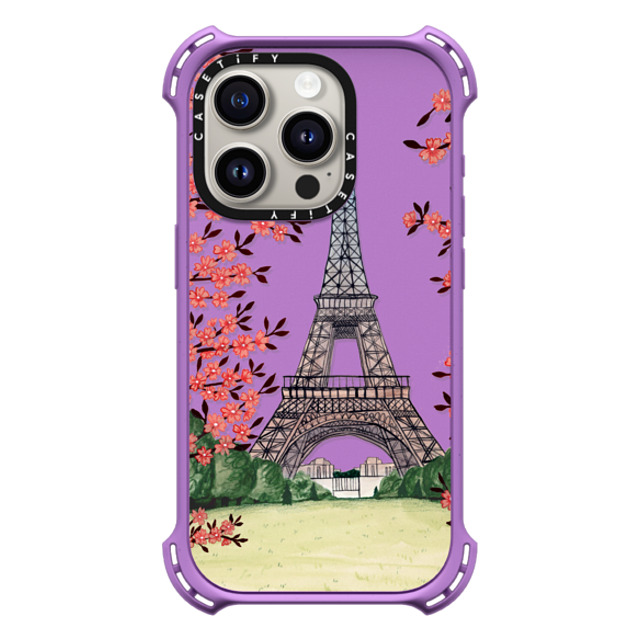 Papio Press x CASETiFY iPhone 15 Pro Case Matte Purple バウンスケース Paris by Papio Press Papio Press x CASETiFY iPhone 15 Pro Case Matte Purple バウンスケース Paris by Papio Press