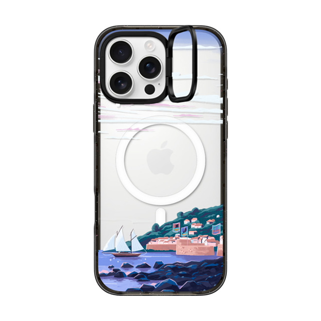 Papio Press x CASETiFY iPhone 16 Pro Max Case Cloud,Nature Black インパクトリングスタンドケース MagSafe対応 Coastal Town by Papio Press Father's Day Papio Press x CASETiFY iPhone 16 Pro Max Case Cloud,Nature Black インパクトリングスタンドケース MagSafe対応 Coastal Town by Papio Press Father's Day