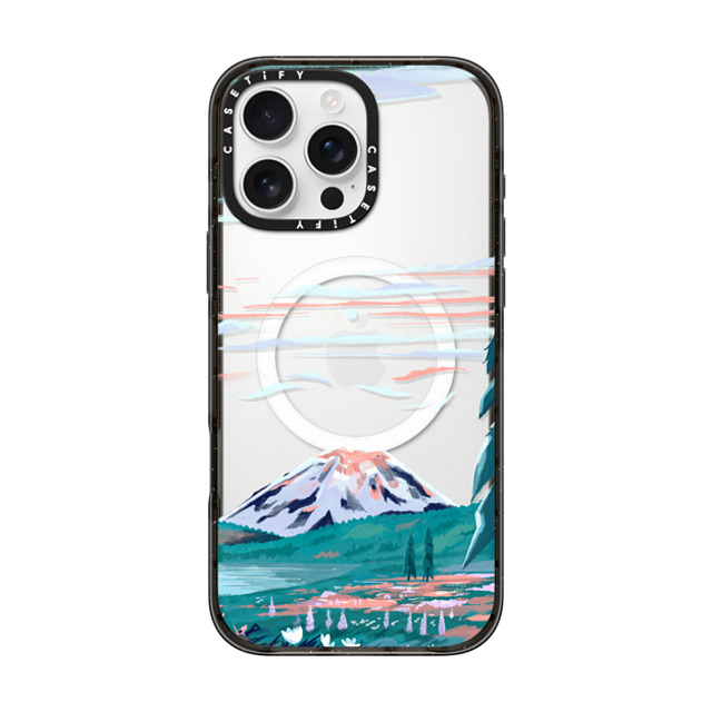 Papio Press x CASETiFY iPhone 16 Pro Max Case Cloud,Travel Black Impact Case MagSafe Compatible Mt. Rainier by Papio Press Father's Day Papio Press x CASETiFY iPhone 16 Pro Max Case Cloud,Travel Black Impact Case MagSafe Compatible Mt. Rainier by Papio Press Father's Day