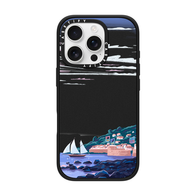 Papio Press x CASETiFY iPhone 16 Pro Case Cloud,Nature Matte Black Impact Case MagSafe Compatible Coastal Town by Papio Press Back to School Papio Press x CASETiFY iPhone 16 Pro Case Cloud,Nature Matte Black Impact Case MagSafe Compatible Coastal Town by Papio Press Back to School