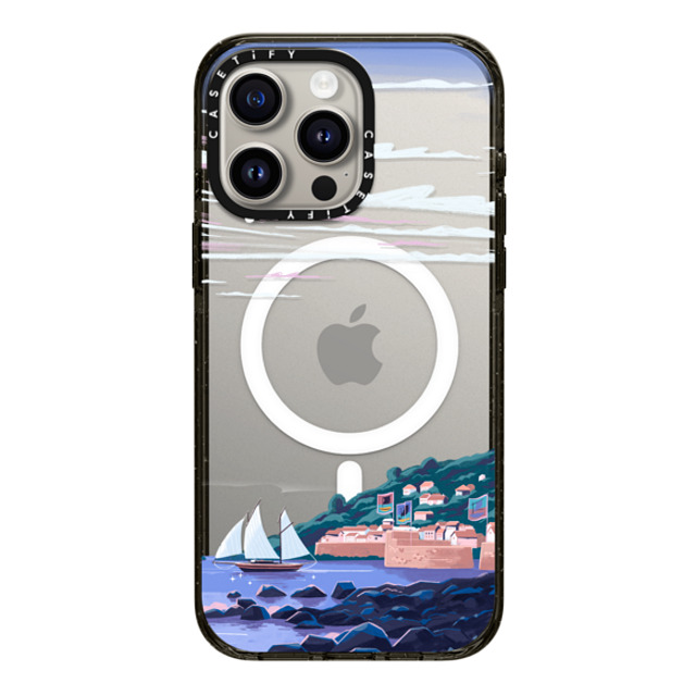 Papio Press x CASETiFY iPhone 15 Pro Max Case Cloud,Nature Black Impact Case MagSafe Compatible Coastal Town by Papio Press Back to School Papio Press x CASETiFY iPhone 15 Pro Max Case Cloud,Nature Black Impact Case MagSafe Compatible Coastal Town by Papio Press Back to School