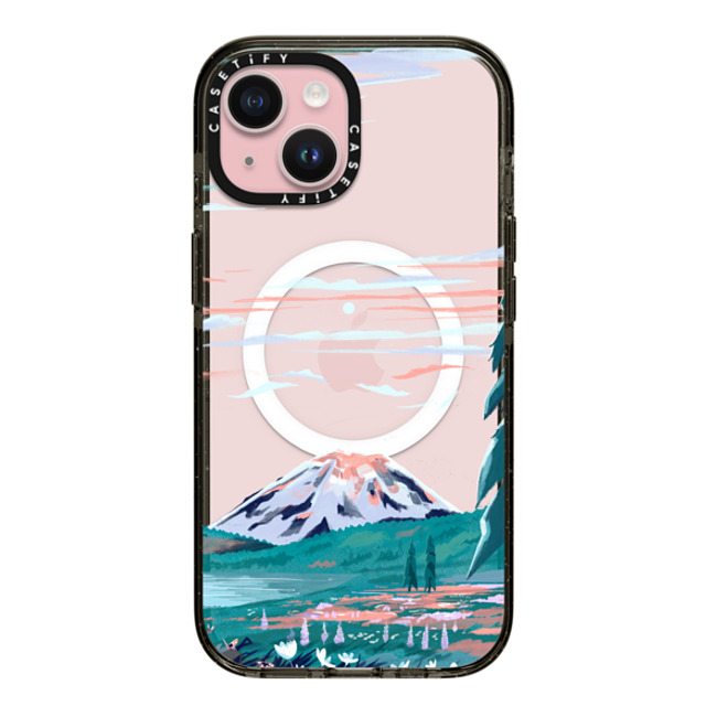 Papio Press x CASETiFY iPhone 15 Case Cloud,Travel Black Impact Case MagSafe Compatible Mt. Rainier by Papio Press Mother's Day Papio Press x CASETiFY iPhone 15 Case Cloud,Travel Black Impact Case MagSafe Compatible Mt. Rainier by Papio Press Mother's Day