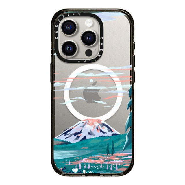 Papio Press x CASETiFY iPhone 15 Pro Case Cloud,Travel Black Impact Case MagSafe Compatible Mt. Rainier by Papio Press Mother's Day Papio Press x CASETiFY iPhone 15 Pro Case Cloud,Travel Black Impact Case MagSafe Compatible Mt. Rainier by Papio Press Mother's Day