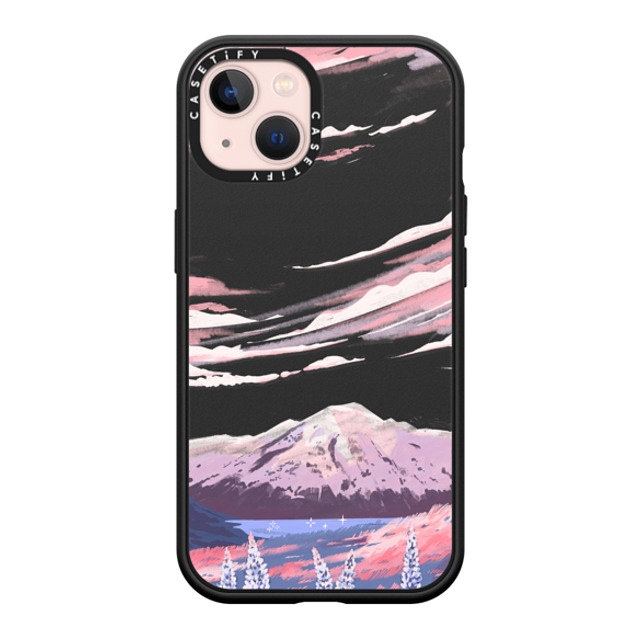 Papio Press x CASETiFY iPhone 13 ケース マットブラック インパクトケース MagSafe対応 Mount Cook by Papio Press