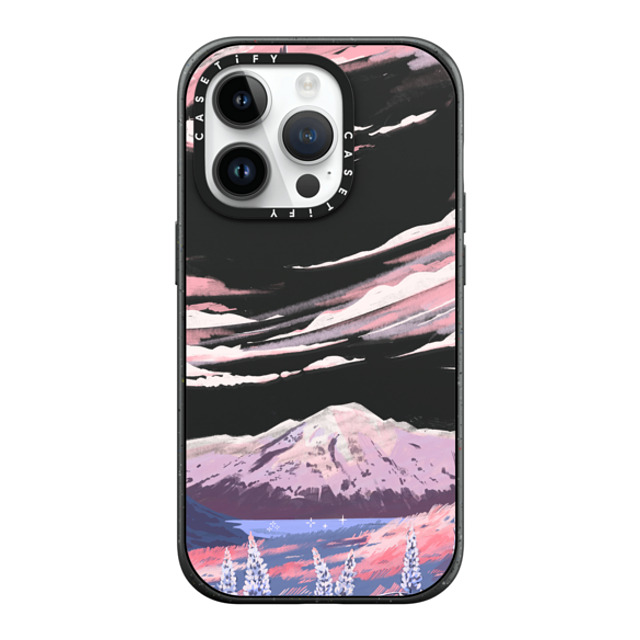 Papio Press x CASETiFY iPhone 14 Pro ケース マットブラック インパクトケース MagSafe対応 Mount Cook by Papio Press