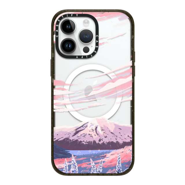 Papio Press x CASETiFY iPhone 14 Pro Max ケース ブラック インパクトケース MagSafe対応 Mount Cook by Papio Press