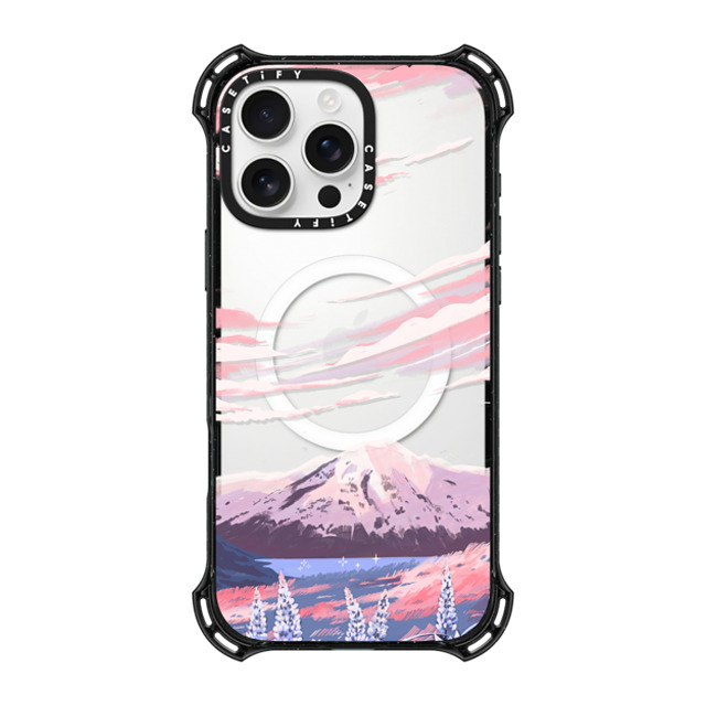 Papio Press x CASETiFY iPhone 16 Pro Max ケース ブラック バウンスケース Mount Cook by Papio Press