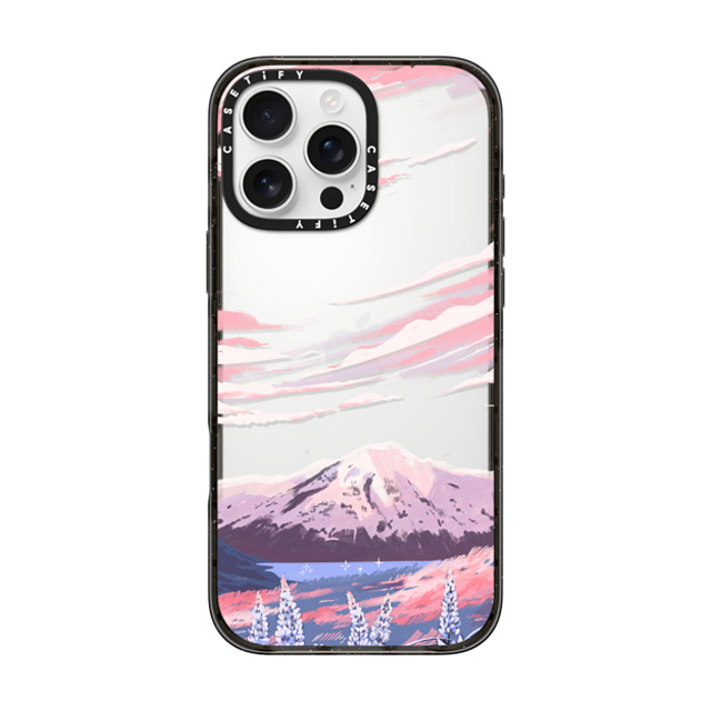 Papio Press x CASETiFY iPhone 16 Pro Max ケース ブラック インパクトケース Mount Cook by Papio Press