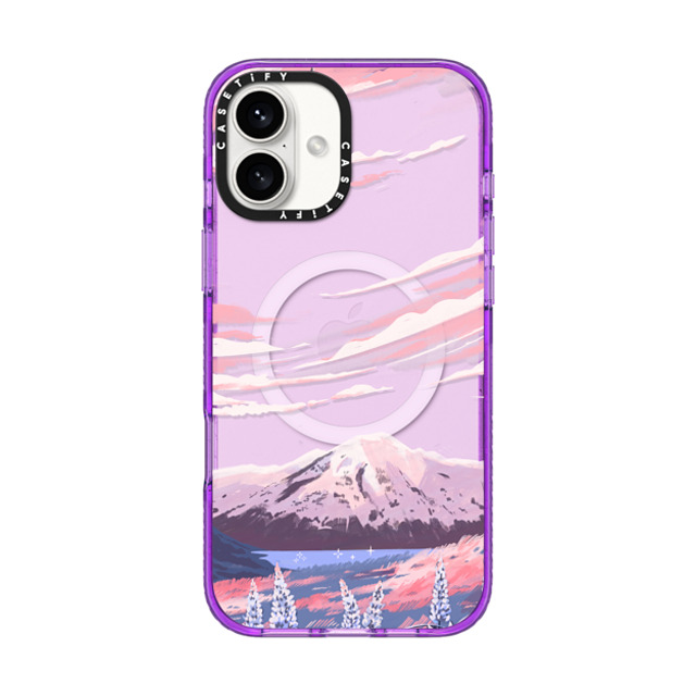 Papio Press x CASETiFY iPhone 16 Plus Case Cloud,Travel パープル Impact Case MagSafe Compatible Mount Cook by Papio Press Back to School Papio Press x CASETiFY iPhone 16 Plus Case Cloud,Travel パープル Impact Case MagSafe Compatible Mount Cook by Papio Press Back to School