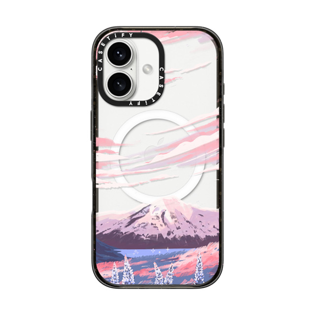 Papio Press x CASETiFY iPhone 16 ケース ブラック インパクトケース MagSafe対応 Mount Cook by Papio Press