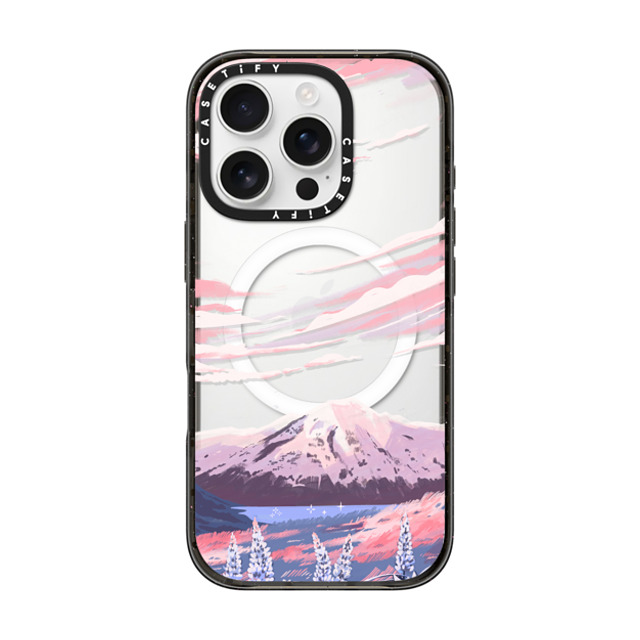 Papio Press x CASETiFY iPhone 16 Pro ケース ブラック インパクトケース MagSafe対応 Mount Cook by Papio Press