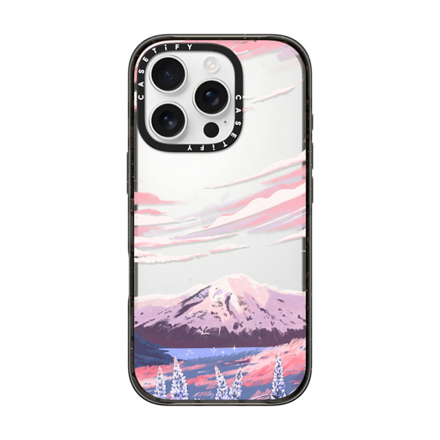 Papio Press x CASETiFY iPhone 16 Pro ケース ブラック インパクトケース Mount Cook by Papio Press