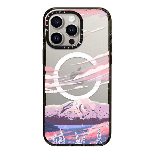 Papio Press x CASETiFY iPhone 15 Pro Max ケース ブラック インパクトケース MagSafe対応 Mount Cook by Papio Press