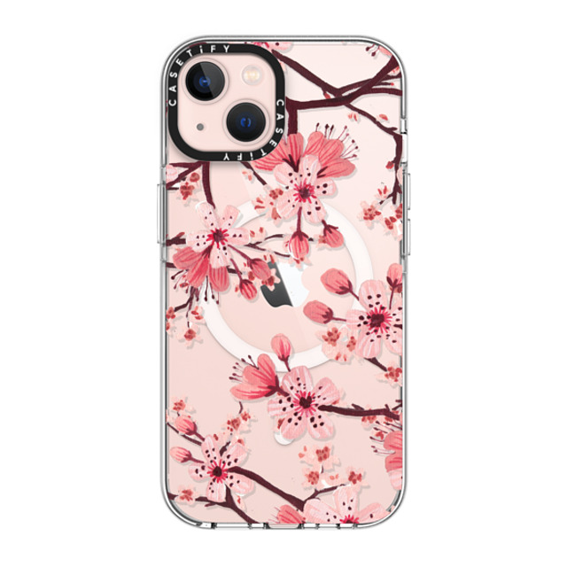 Papio Press x CASETiFY iPhone 13 ケース クリア クリア ケース MagSafe対応 Watercolor Blossom