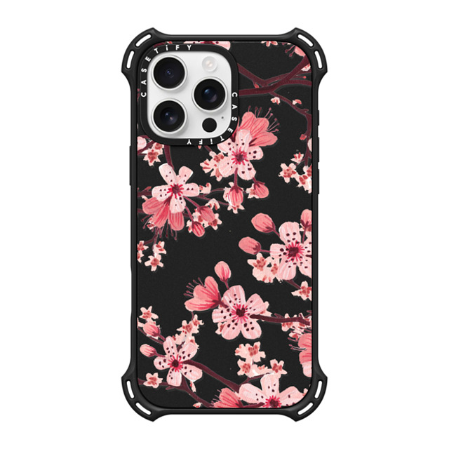 Papio Press x CASETiFY iPhone 16 Pro Max Case Matte Black バウンスケース Watercolor Blossom Papio Press x CASETiFY iPhone 16 Pro Max Case Matte Black バウンスケース Watercolor Blossom