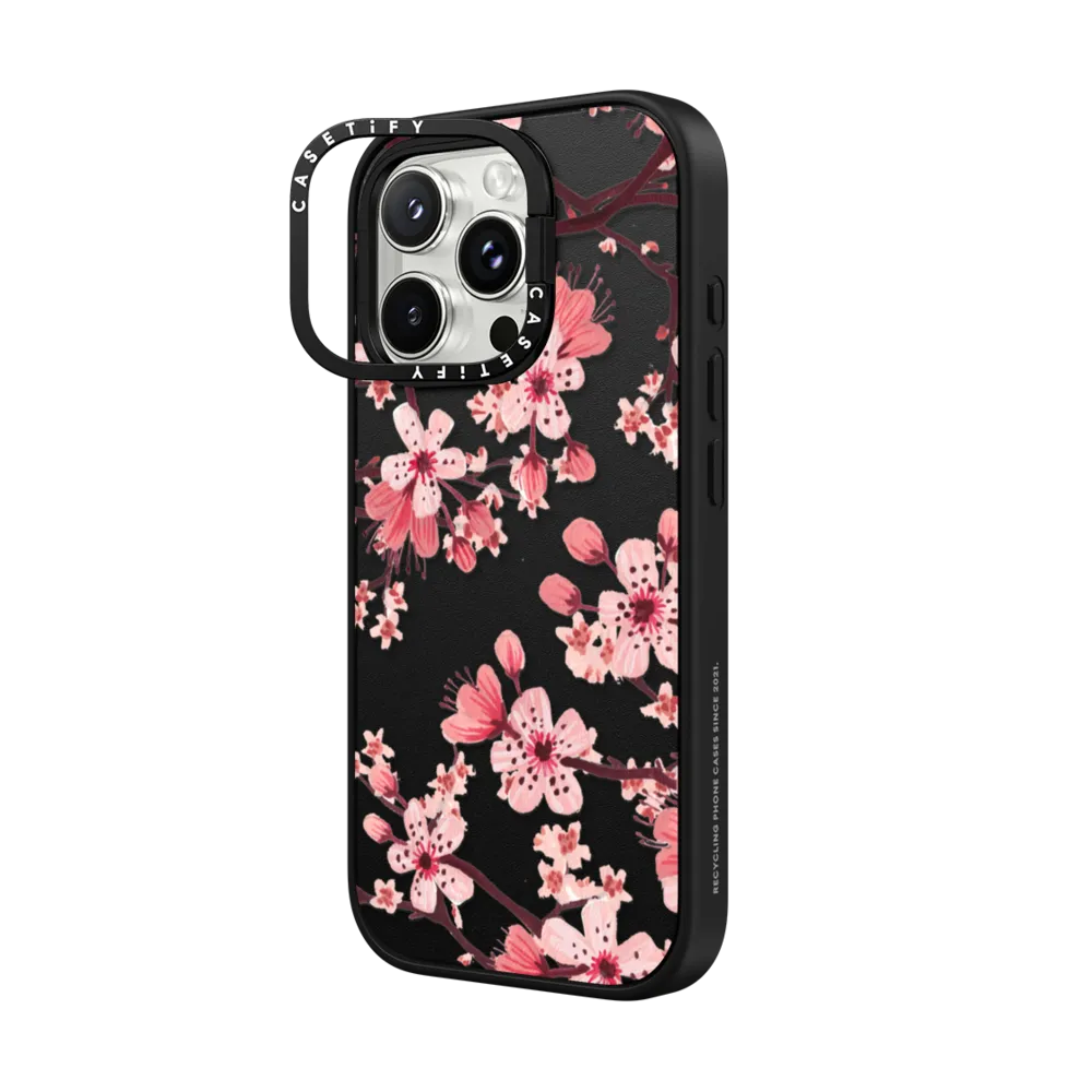 Impact Ring Stand iPhone 16 Pro Max Case MagSafe Compatible - Watercolor Blossom