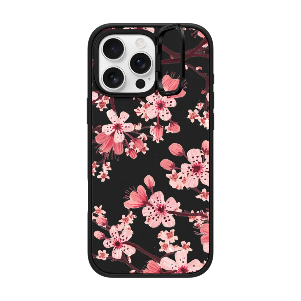 Impact Ring Stand iPhone 16 Pro Max Case MagSafe Compatible - Watercolor Blossom