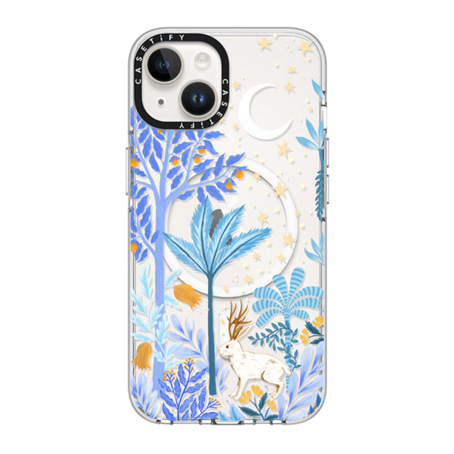 Papio Press x CASETiFY iPhone 14 Case Clear Clear Case MagSafe Compatible Jackalope Mythical Moon by Papio Press Papio Press x CASETiFY iPhone 14 Case Clear Clear Case MagSafe Compatible Jackalope Mythical Moon by Papio Press