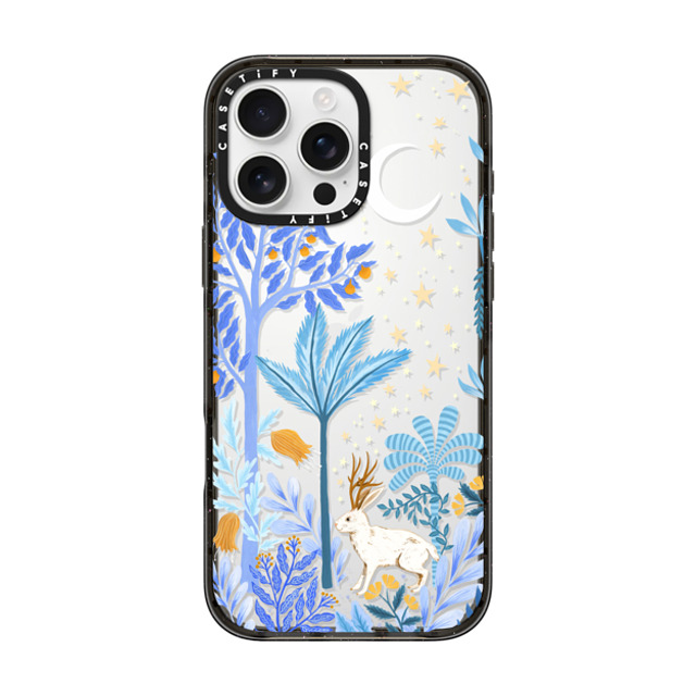 Papio Press x CASETiFY iPhone 16 Pro Max ケース ブラック インパクトケース Jackalope Mythical Moon by Papio Press