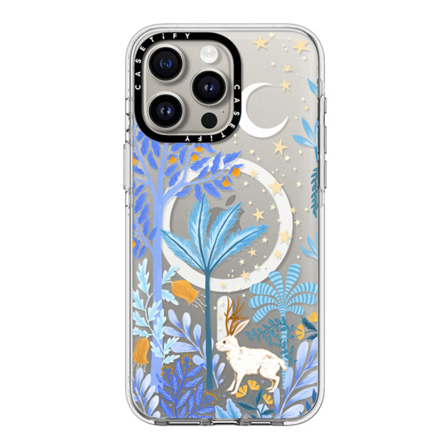 Papio Press x CASETiFY iPhone 15 Pro Max ケース クリア クリア ケース MagSafe対応 Jackalope Mythical Moon by Papio Press