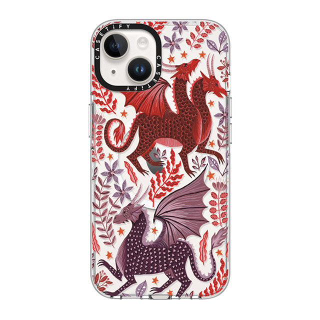 Papio Press x CASETiFY iPhone 14 Case Clear Clear Case MagSafe Compatible Red Dragon Mythical Magic Papio Press x CASETiFY iPhone 14 Case Clear Clear Case MagSafe Compatible Red Dragon Mythical Magic