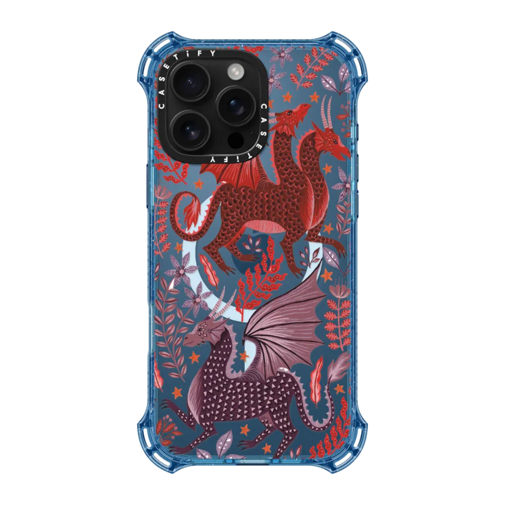 Bounce iPhone 16 Pro Max Case MagSafe Compatible - Red Dragon Mythical Magic
