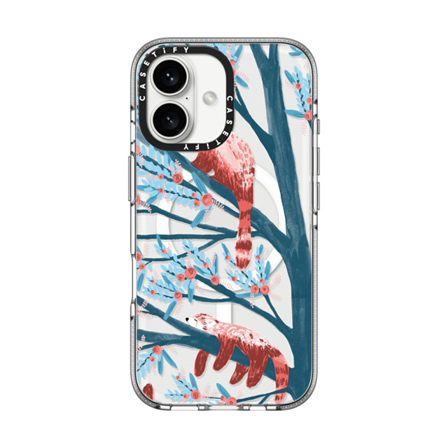 Papio Press x CASETiFY iPhone 16 ケース Animal クリア クリア ケース MagSafe対応 Red Pandas by Papio Press Father's Day Papio Press x CASETiFY iPhone 16 ケース Animal クリア クリア ケース MagSafe対応 Red Pandas by Papio Press Father's Day