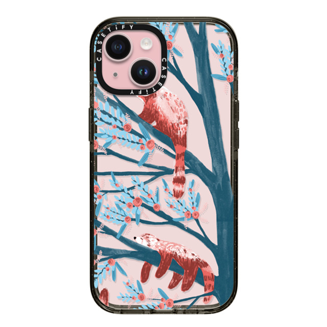 Papio Press x CASETiFY iPhone 15 ケース Animal ブラック インパクトケース Red Pandas by Papio Press Father's Day Papio Press x CASETiFY iPhone 15 ケース Animal ブラック インパクトケース Red Pandas by Papio Press Father's Day