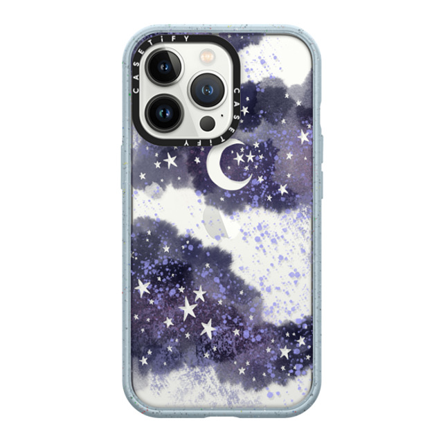 Papio Press x CASETiFY iPhone 13 Pro ケース Matte Vapor Blue インパクトケース Inky night sky