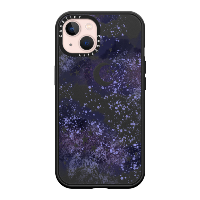 Papio Press x CASETiFY iPhone 13 ケース マットブラック インパクトケース MagSafe対応 Inky night sky