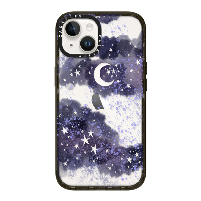 Papio Press x CASETiFY iPhone 14 ケース ブラック インパクトケース Inky night sky