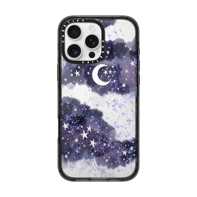 Papio Press x CASETiFY iPhone 16 Pro Max ケース ブラック インパクトケース Inky night sky