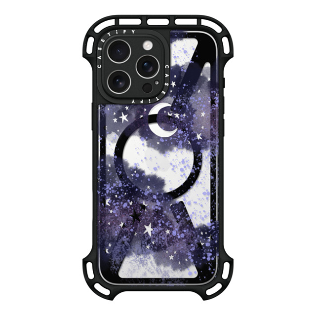 Papio Press x CASETiFY iPhone 16 Pro Max ケース ブラック ウルトラ バウンスケース MagSafe対応 Inky night sky