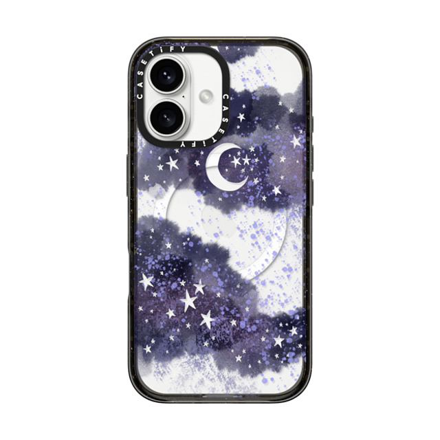 Papio Press x CASETiFY iPhone 16 ケース ブラック インパクトケース MagSafe対応 Inky night sky