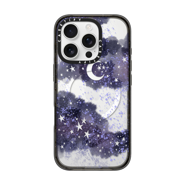 Papio Press x CASETiFY iPhone 16 Pro ケース ブラック インパクトケース MagSafe対応 Inky night sky