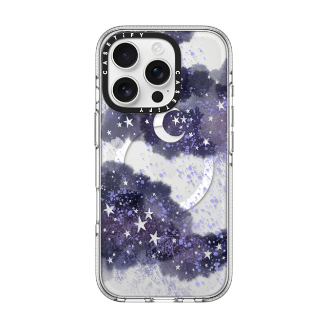 Papio Press x CASETiFY iPhone 16 Pro ケース クリア クリア ケース MagSafe対応 Inky night sky