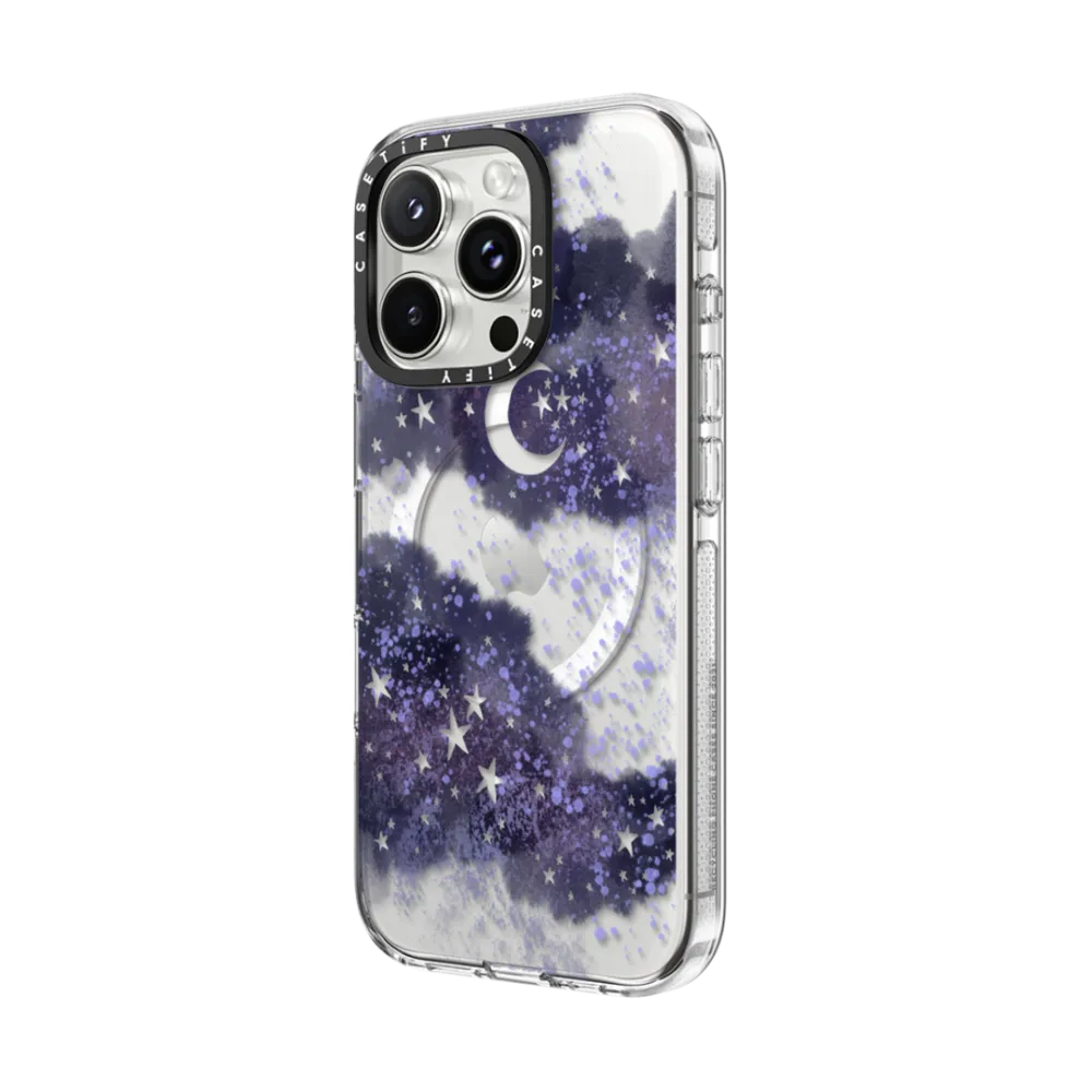 Clear iPhone 16 Pro Case MagSafe Compatible - Inky night sky