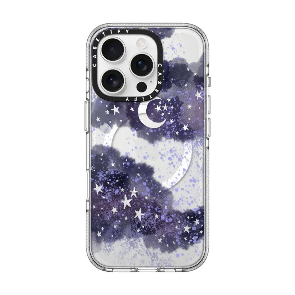 Clear iPhone 16 Pro Case MagSafe Compatible - Inky night sky